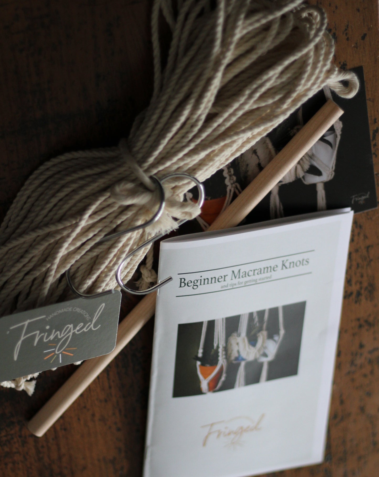 DIY Juniper Wall Hanging Kit with Macrame knots guide/instructions