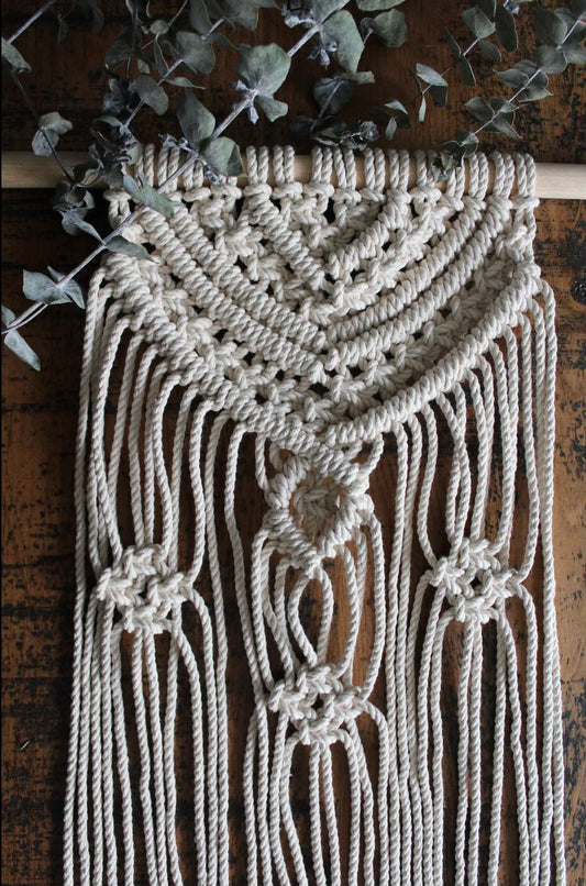 DIY Juniper Wall Hanging Kit with Macrame knots guide/instructions